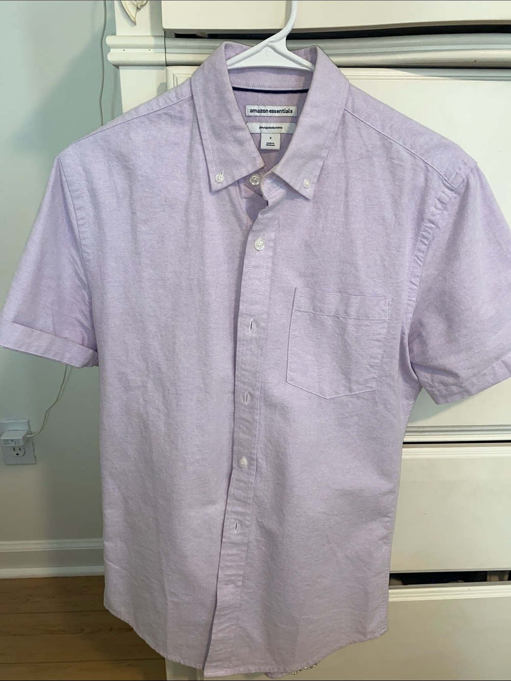 Amazon Essentials Men’s Short-Sleeve Button-Down Shirt - Light Lavender